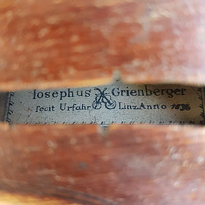 Barockvioline mit Etikett Josephus Grienberger 1