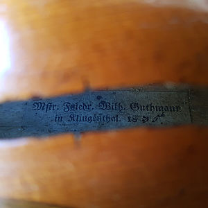 Barockvioline mit Etikett Johann Adam Schönfelder 2