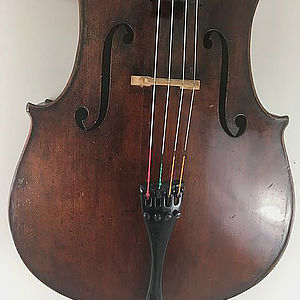 Cello mit Brandstempel „Richard Weichold, Dresden“ 2